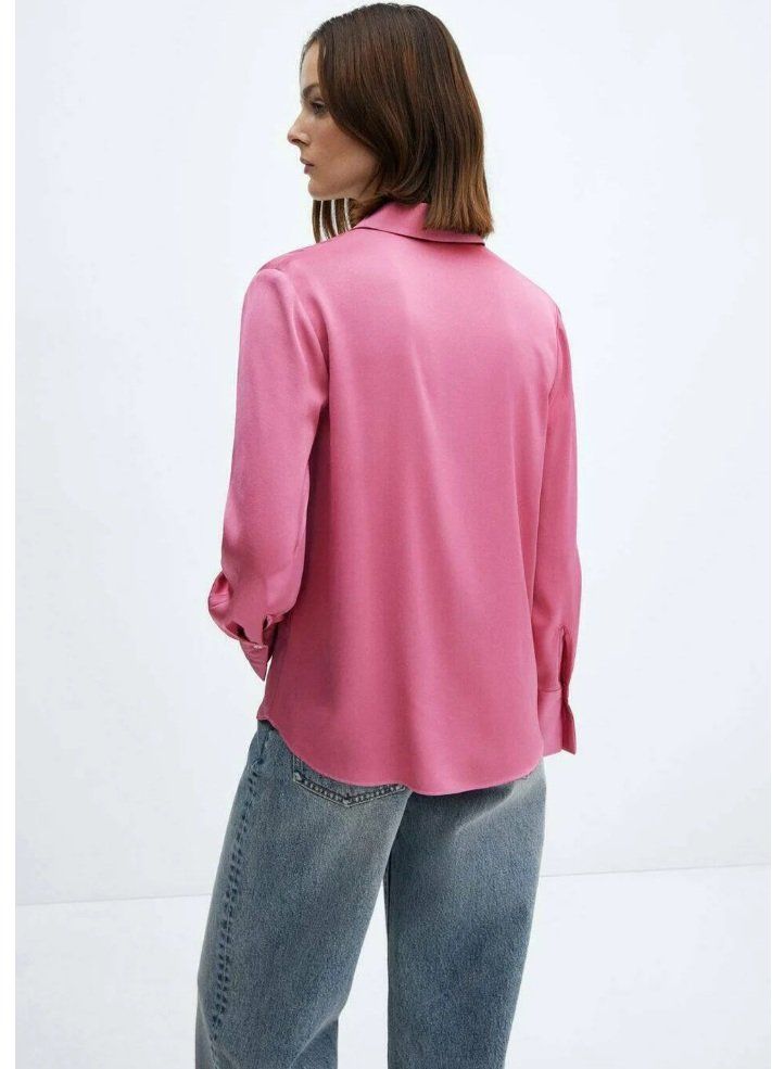 Mango Camicette: MANGO satiniertes Hemd Hemdbluse Bluse Gr.L (38-40) NEU – Nuovo e nell'imballaggio originale da Rotkreuz venduto da beltraum 7