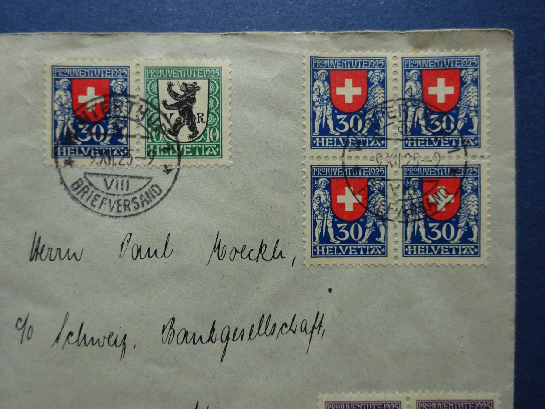 Tutti i francobolli: 1925 Pro Juventute 4er Block Satzbrief – Usato da Appenzell-Steinegg venduto da adi1975 3