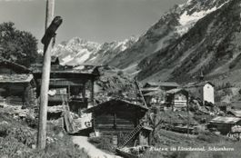 Eisten  VS  im Lötschental  mit Schienhorn     um 1963