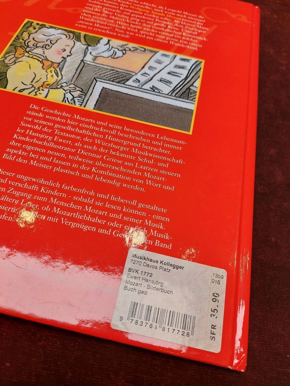 Libri: Buch  Mozart das Bilderbuch – Nuovo e nell'imballaggio originale da Davos-Platz venduto da musikhauskollegger 6