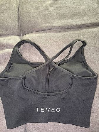 TEVEO Sport-BH / Longline Bra Gr. M | Schwarz | Crossback