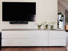 Sideboard TV Möbel weiss taupe Interlübke Top Zustand