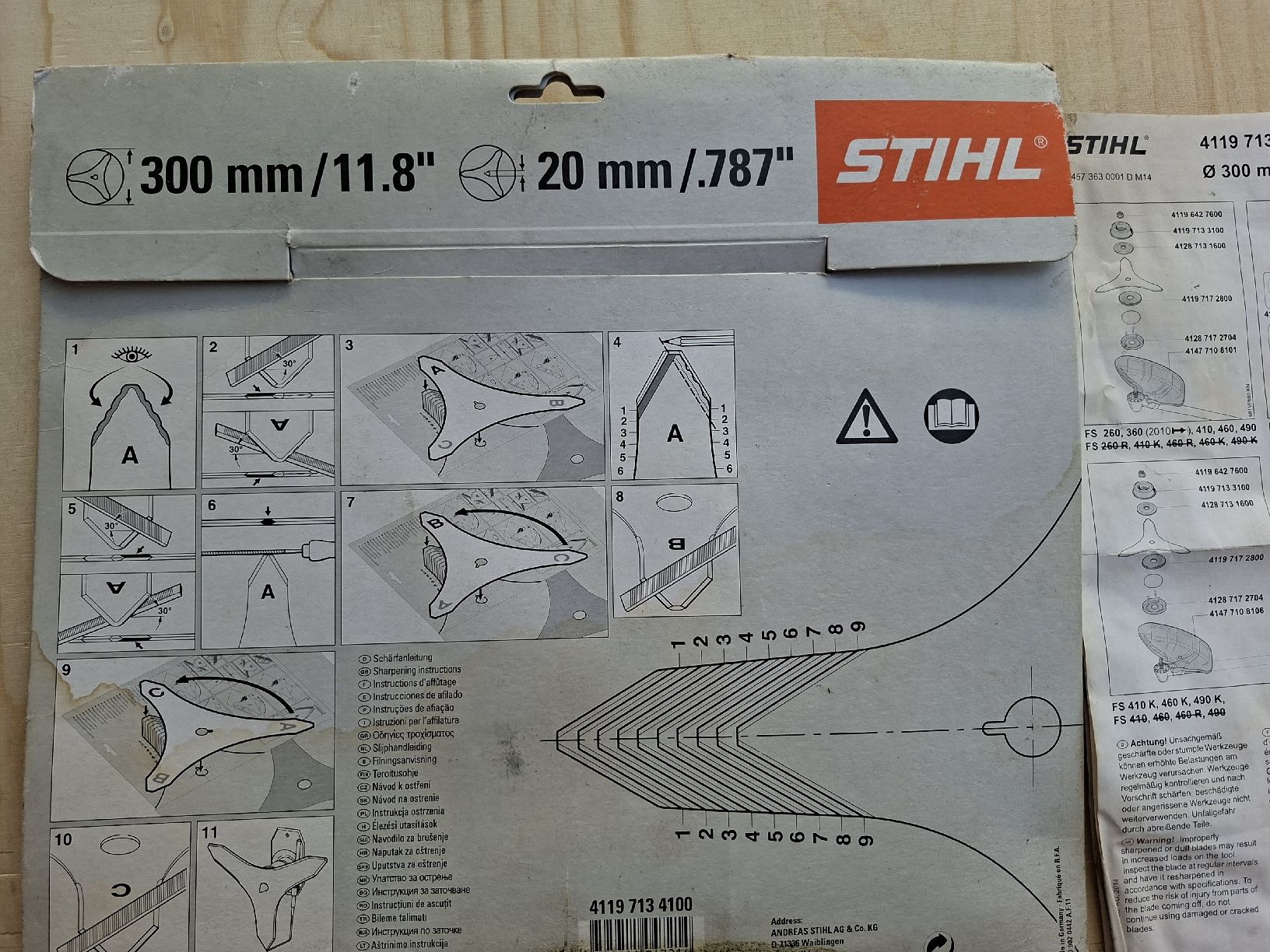 Stihl Tutti gli attrezzi: Stihl FS Freischneider Messer Dickichtmesser 3F 30 – Nuovo e nell'imballaggio originale da Niederuzwil venduto da Dakitiki 3