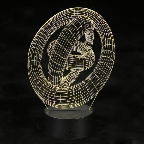 Fernbedienungen: 3D Lampe Hologramm Ringe m.Fernbedienung – Neu und originalverpackt aus Diepoldsau von preisparadies-ch 2