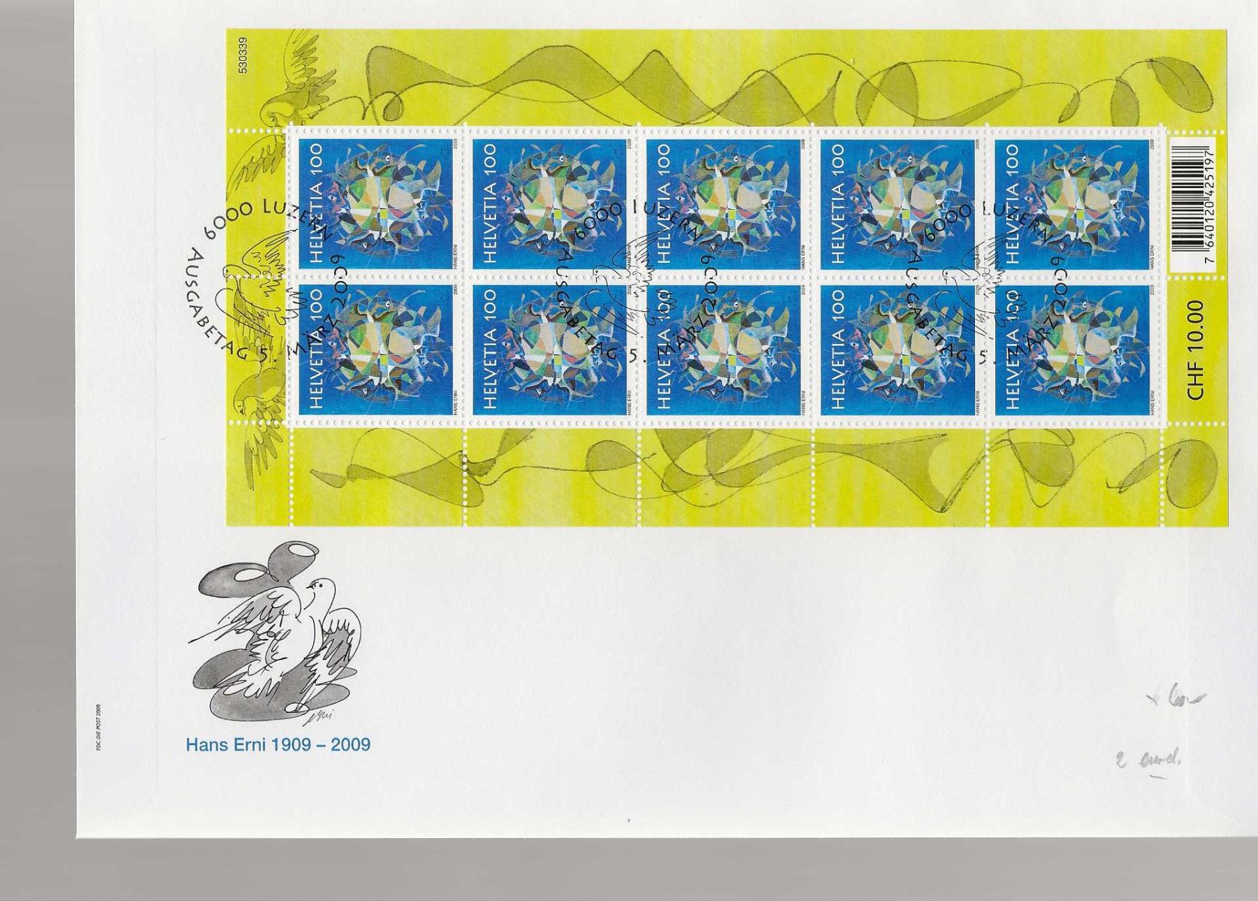 Buste & buste per spedizione: enveloppe 2 FDC 1297 et 1298  Erni – Usato da Sorvilier venduto da carose01 1