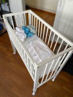 Beistellbett / Babybett höhenverstellbar auf Rollen