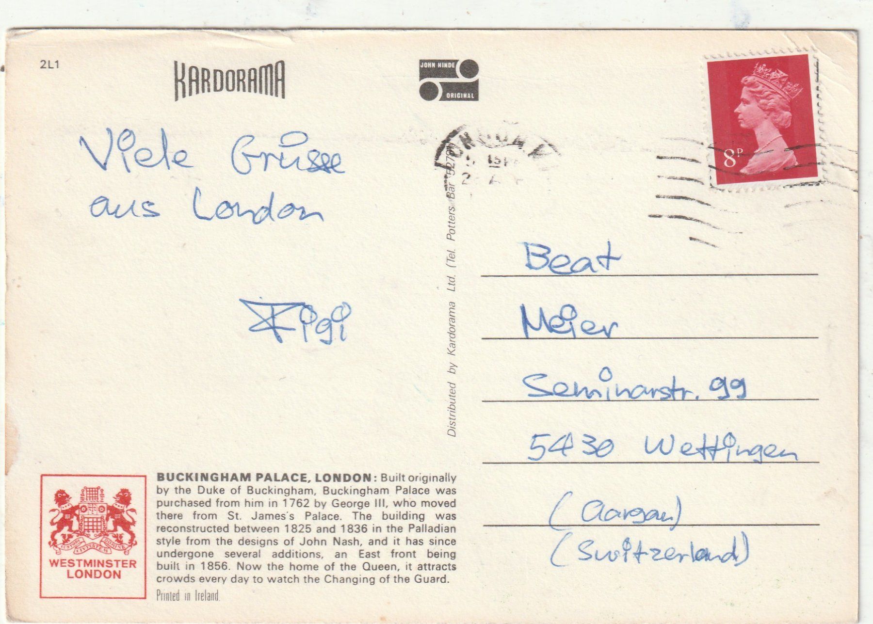 Cartoline postali: London – Usato da Lumbrein venduto da made02 1