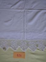 Antikes Oberleintuch mit Spitzen