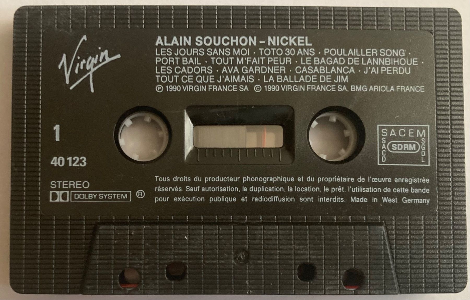 Kompaktkassetten: ALAIN SOUCHON - NICKEL – Gebraucht aus Poliez-Pittet von Newtown-Records 2