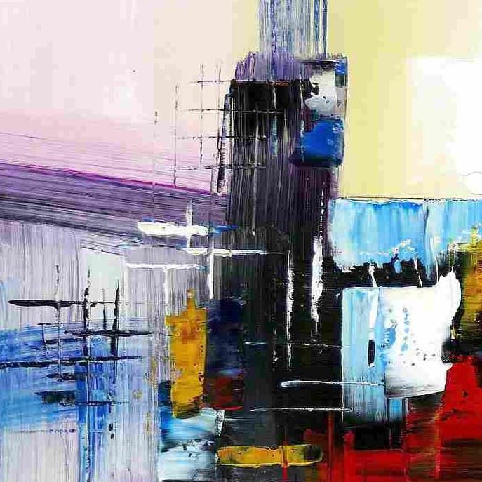 Riproduzioni & Creazioni: Abstrakt - Modern Art Wolkenlos – Nuovo (secondo la descrizione) da Larnaca venduto da KunstDepot24 5