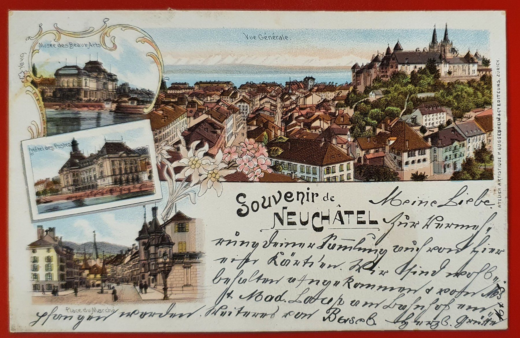 Cartoline postali: Souvenir de Neuchatel 1898 – Usato da Kreuzlingen venduto da Rschweiz1