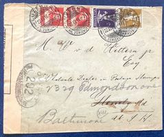 1916 Zensur Brief Luzern - Baltimore