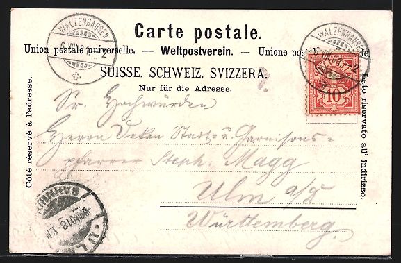 Cartoline postali: Litho Walzenhausen, Gesamtansicht des Or – Usato da Berlin venduto da bartko-reher 1