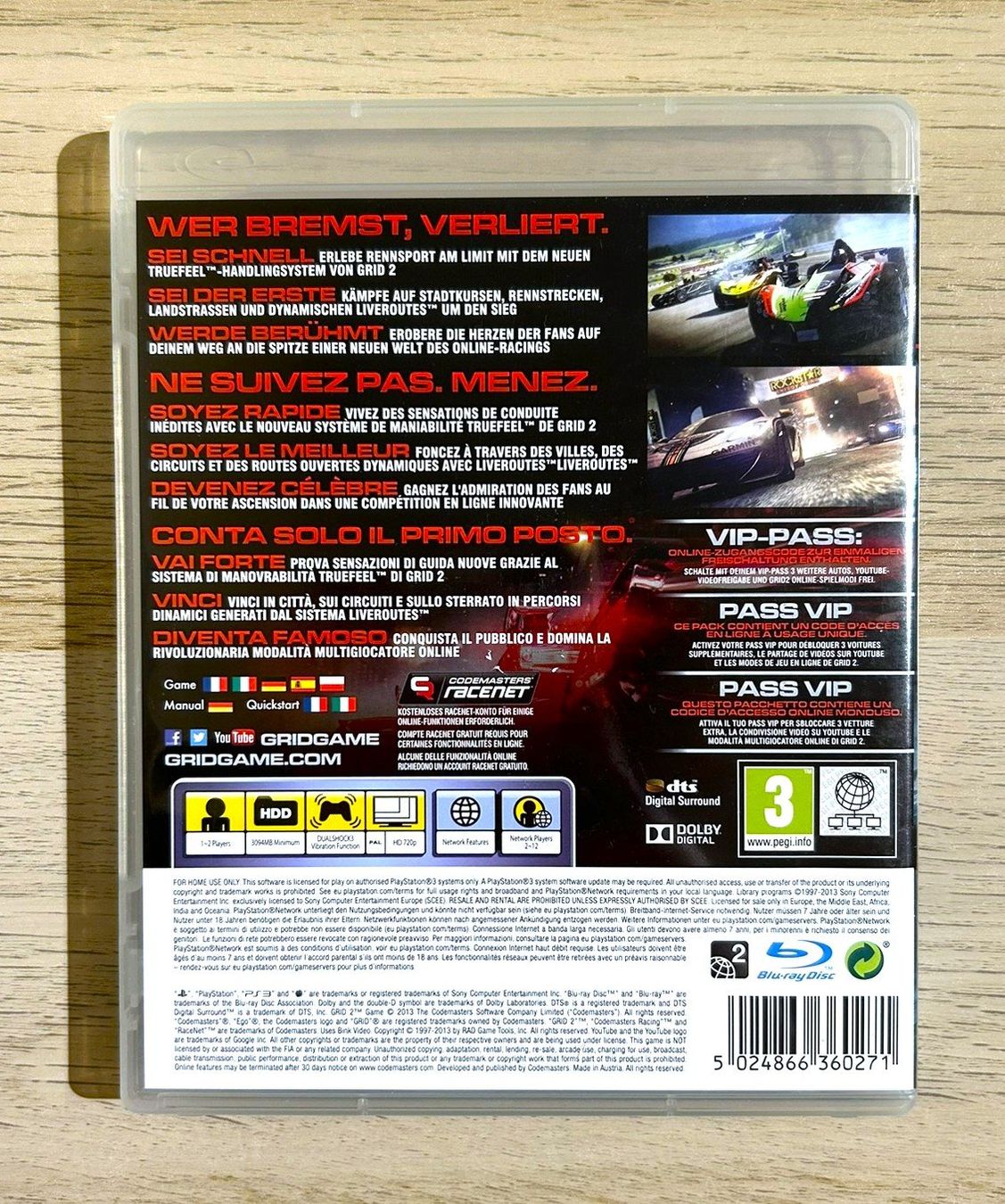 Sony Giochi: Grid 2 PS3 – Usato da St. Gallen venduto da Alpine.Arcade 1