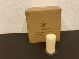 Kerzen 6,8 x 14 cm, Karton mit.24 Stk, Aktions-Preis, Creme