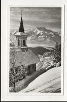 AK 1964 Leysin Kirche, Eglise Catholique im Winter ⛄