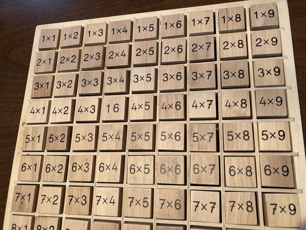 Lernhilfe 1x1 Zahlen Multiplikator Kinder Rechnen Holz Math (Gebraucht ...