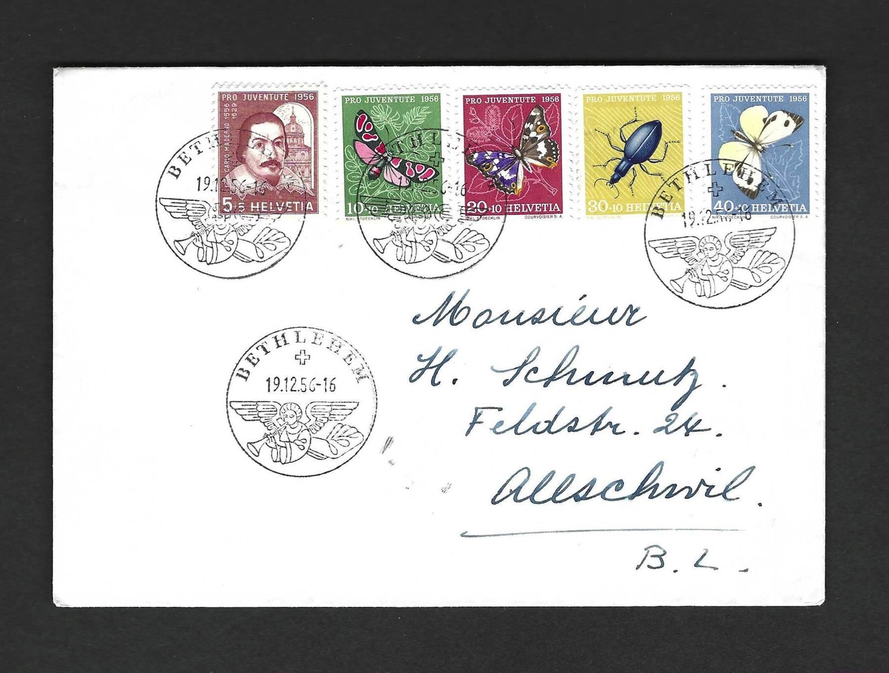 Buste & buste per spedizione: Pro Juventute  Satz 1956 – Usato da Koblenz venduto da Markenhimmel