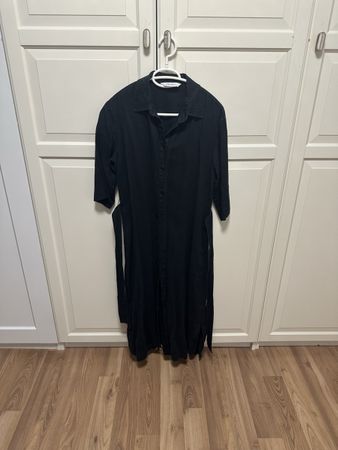 Max Mara Hemdbluse Kleid, schwarz, Sommer Look!