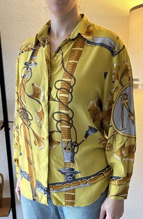 Mondi Bluse, Gr. 38, Goldmuster, Vintage, 80s