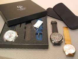 CHINA 3x Modeuhr Chronograph Herren + Damen Uhr Lot 3 Stück
