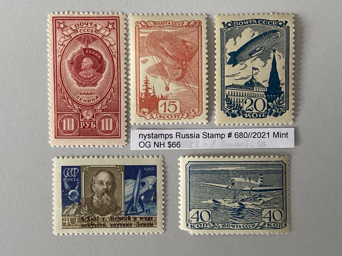 Tutti i francobolli: Russland Stamp # 680/2021 Mint – Usato da Küssnacht a. Rigi venduto da Unique-Valuable