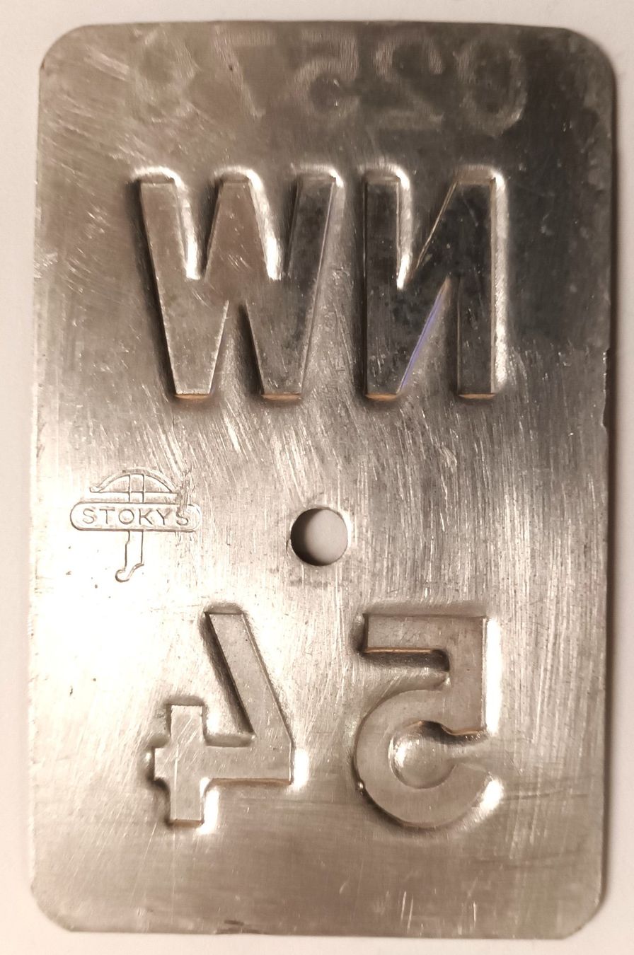 Schilder: Velonummer 54, Nidwalden NW 1954 – Gebraucht aus Bülach von gmstart 1