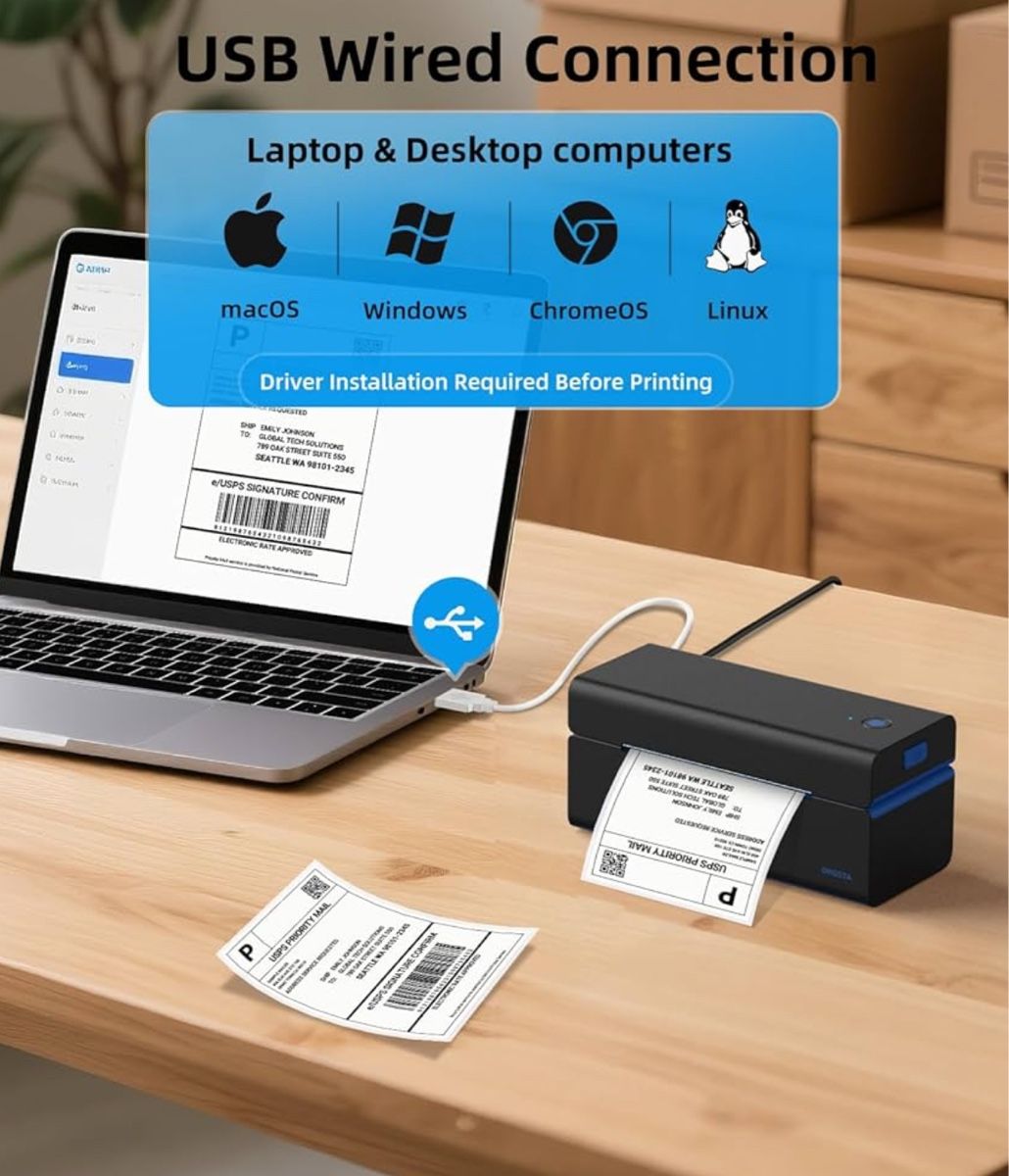 Stampanti: ORGSTA T001 Plus Etikettendrucker Bluetooth USB – Nuovo e nell'imballaggio originale da Suhr venduto da SchnapperCH 2