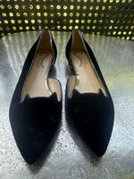Charlotte Olympia Black Velvet Flats Sz 40 - Perfect for Aut
