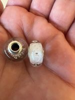 Pandora - Murano Charm in weiss (auch einzel möglich)