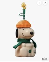 Starbucks Peanuts Snoopy Glass Cup with Straw New