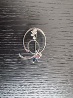 Vintage Silber Brosche 800 mit Steinen
