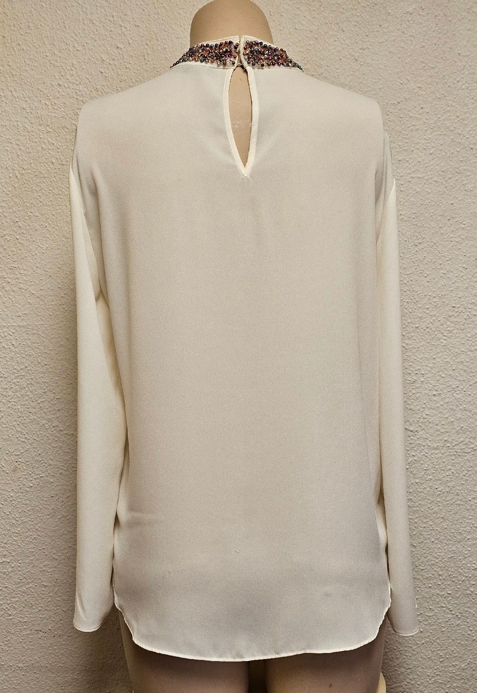 Zara Camicette: ZARA BASIC Damen Bluse Cremeweiß Mit Schmuckkragen Elegant G – Usato da Urdorf venduto da ole_mrp9 4