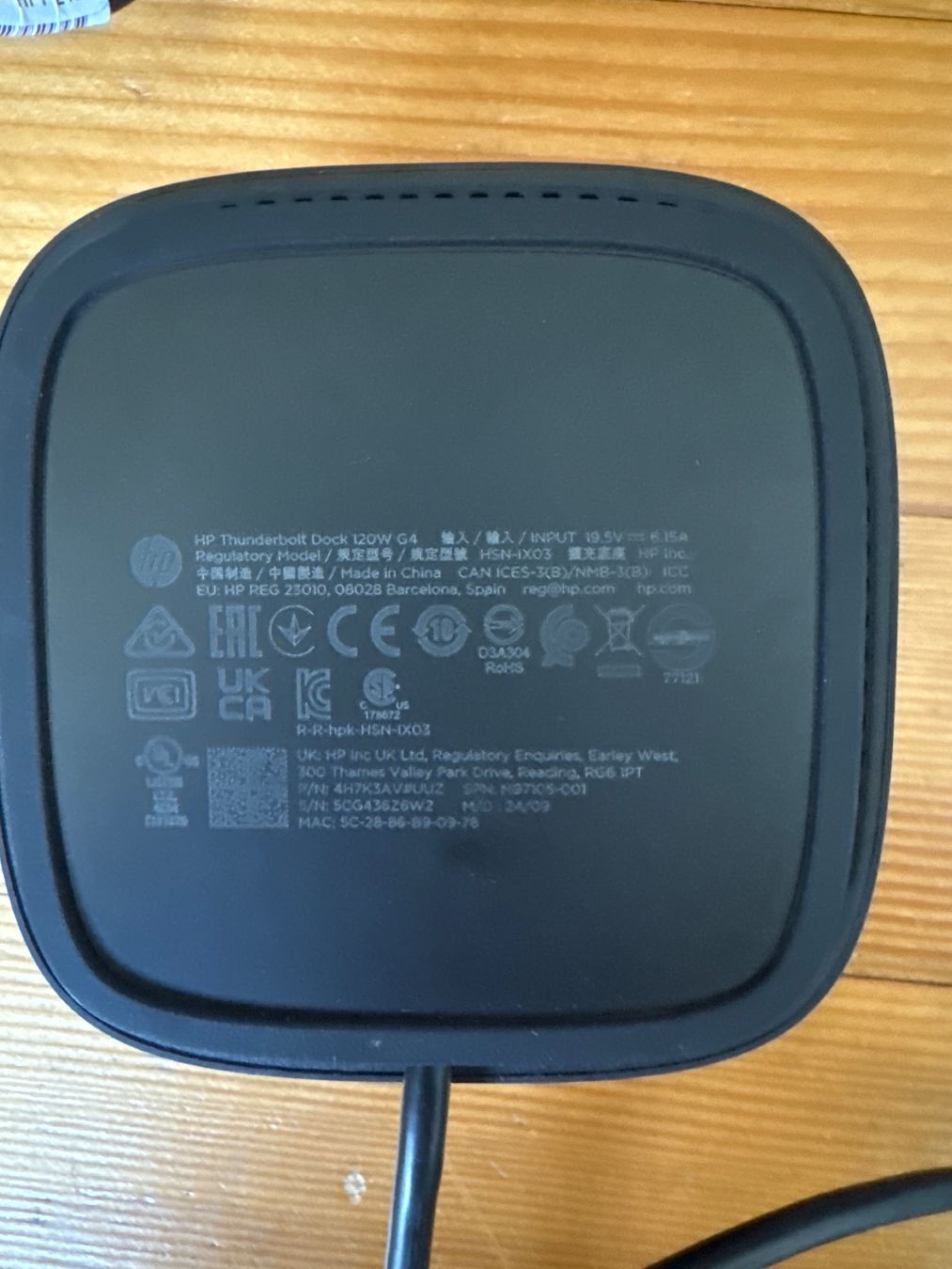 Hewlett Packard Docking station: HP Thunderbolt Dock G4, 120w – Usato da Windisch venduto da ChristianWieser 1