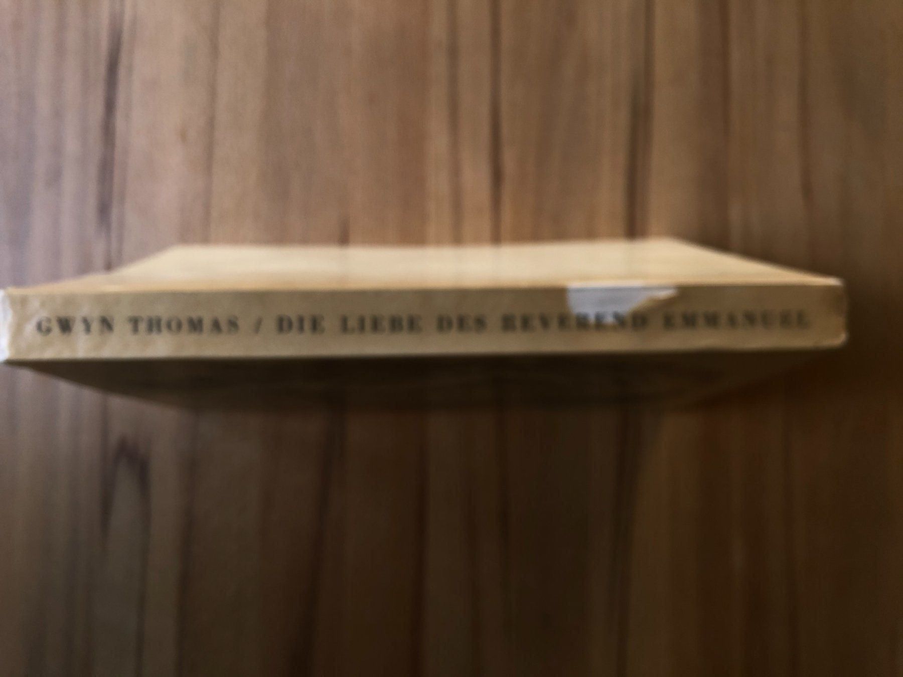 Bücher: Gwyn Thomas: Die Liebe des Reverend – Gebraucht aus Basel von sebmac 8