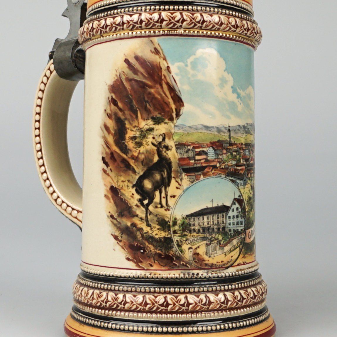 Verres: Detailreicher Bierkrug mit Deckel – D'occasion à Volketswil par brockipfannenstil 2