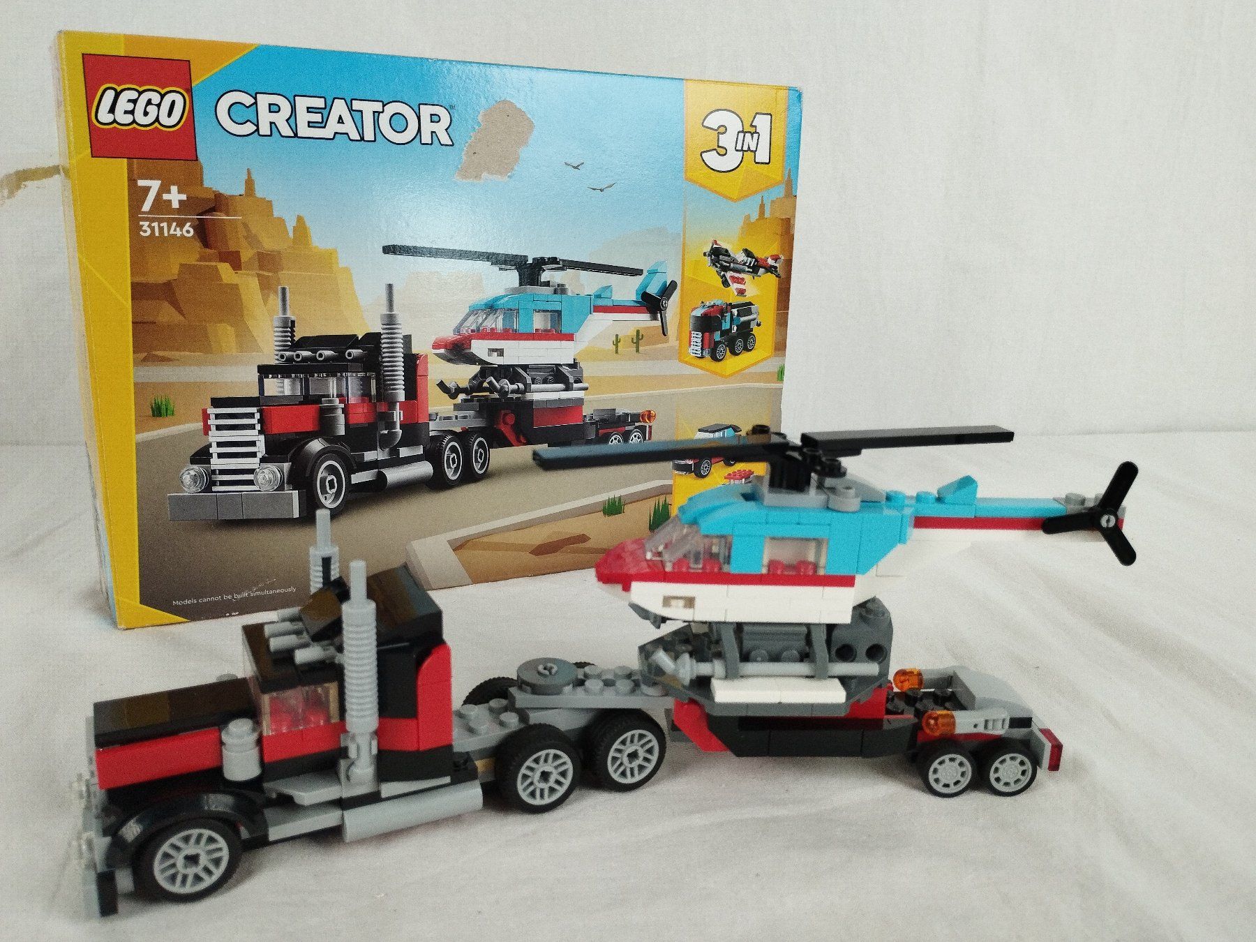 Lego Jeux de construction: LEGO Creator 31146 Tieflader mit Hubschrauber – D'occasion à Schübelbach par Restwert_Schubelbach