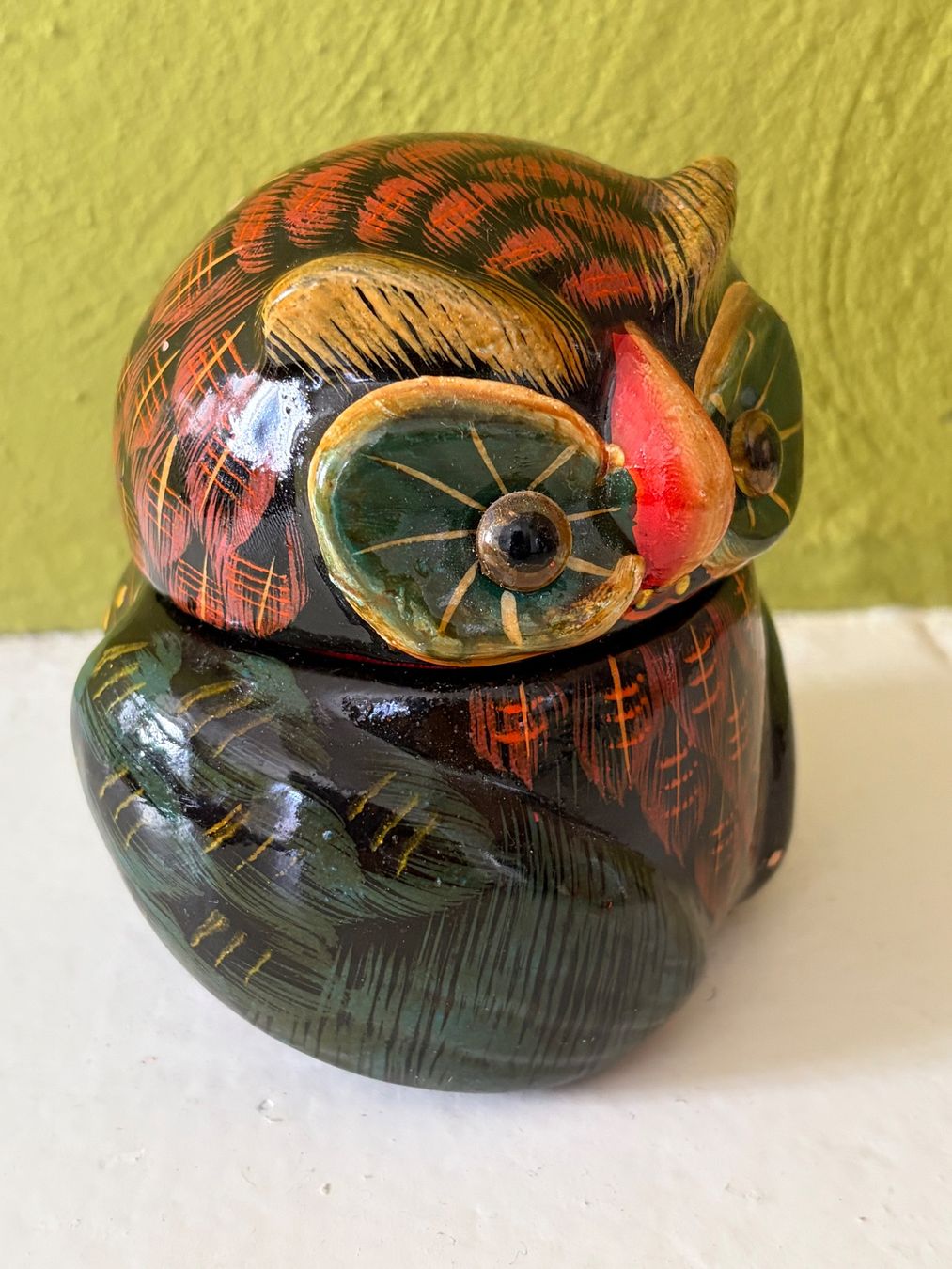 Statuette: Coole Vintage Eule Schmuckdose, Keramik – Usato da Zäziwil venduto da Emlea 4