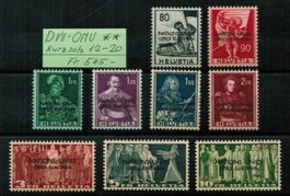 3534) ONU (DVII) 12-20, Ämter postfrisch Kt. 515.-