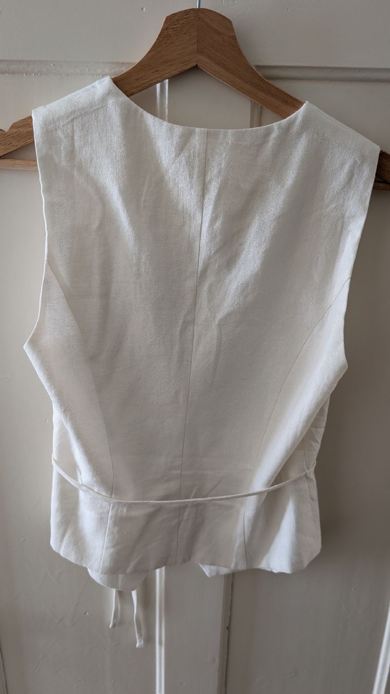 Pull&Bear Gilet & Giacche senza maniche: Weste Pull&Bear weiss Grösse S - neuwertig – Nuovo (secondo la descrizione) da Zürich venduto da adormideras 2
