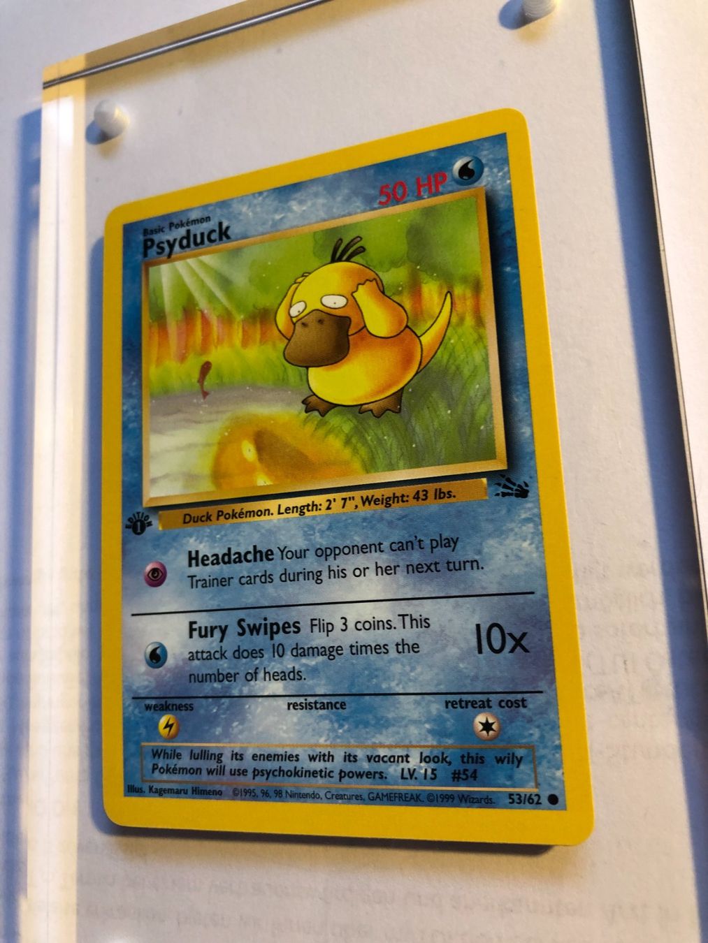 Sammelbilder & Trading cards: Psyduck 1st Fossil - MINT - ab 1.- – Gebraucht aus Giubiasco von dan_pr8b 2