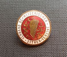 Antikes Abzeichen SCHWEIZER ZITHER VEREIN Email