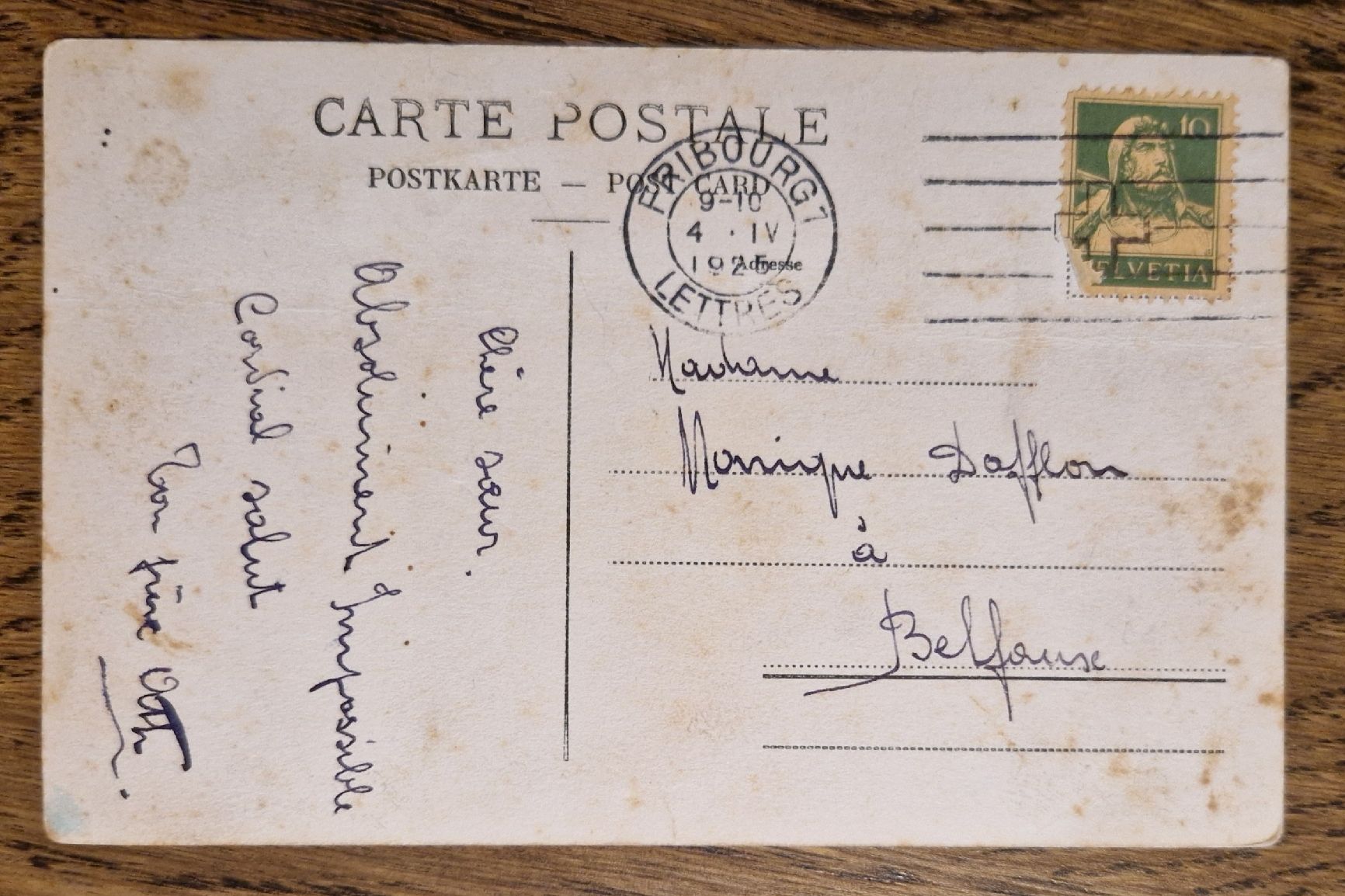Cartoline postali: Gruyère 1925 – Usato da Ebikon venduto da Donar50 1