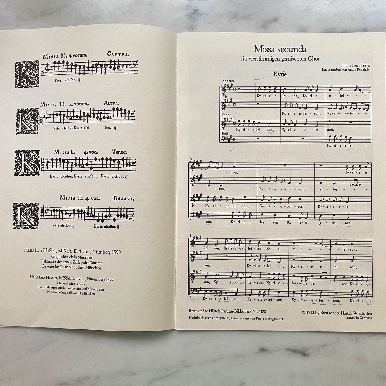 Libri: Hassler, Missa secunda, Chorpartitur – Usato da Liestal venduto da Coutellerie 2