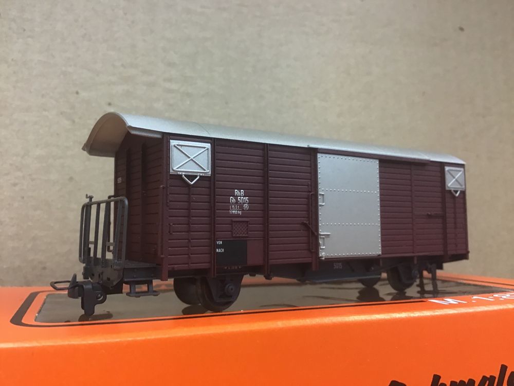 Bemo Modelleisenbahnen: BEMO H0m RhB Gedeckter Güterwagen, Top Zustand, Rarität! – Neu (gemäss Beschreibung) aus Hombrechtikon von Modelle-aller-Art