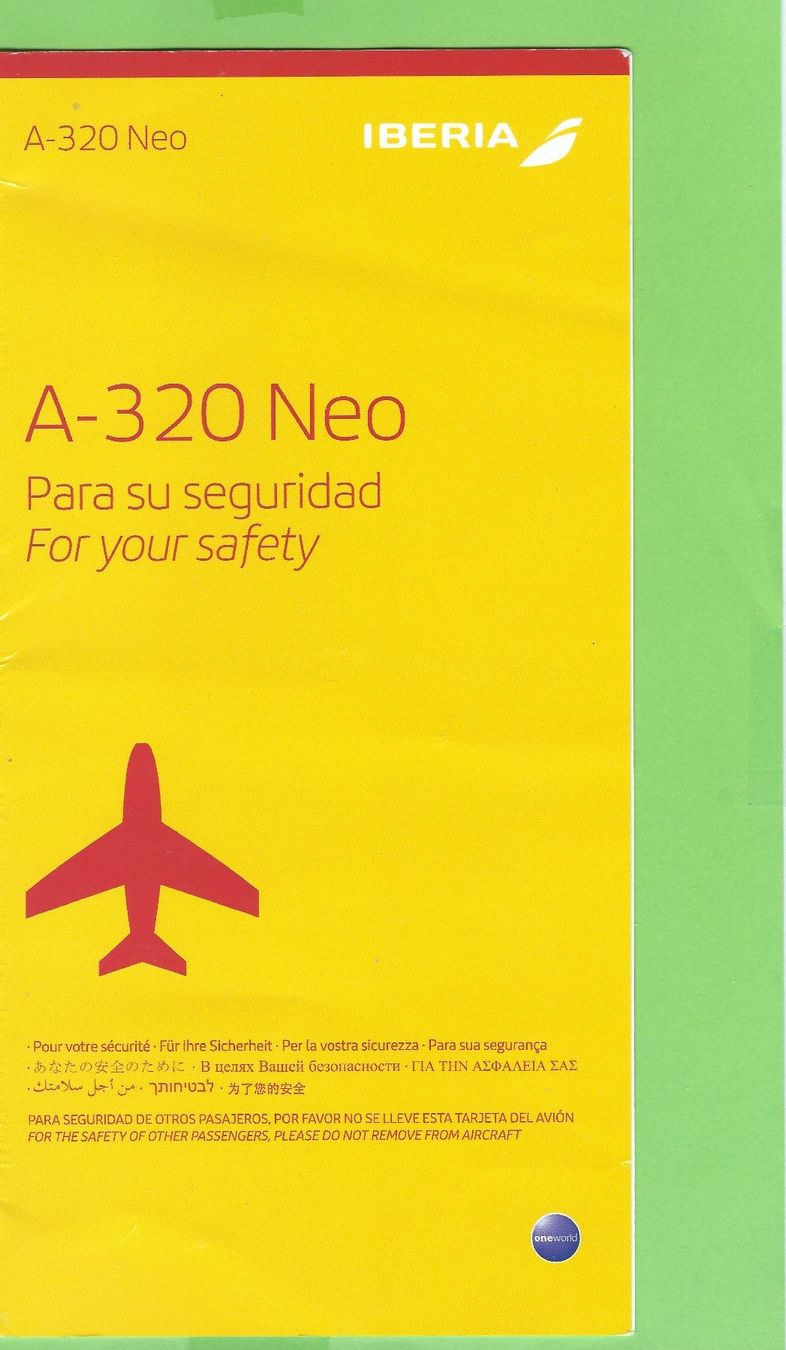 Cartoline: Iberia, A-320 Neo, Safety Card, , – Usato da Zürich venduto da t24_de