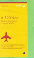 Iberia, A-320 Neo, Safety Card, ,