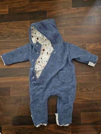 Baby Wool Hooded Romper 74cm 9m