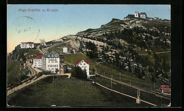 Cartoline postali: AK Rigi-Kulm, Rigi-Staffel und Kulm – Usato da Berlin venduto da bartko-reher