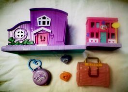 Polly Pocket Figuren Set: Häuser, Tiere, Figuren, Möbel,.